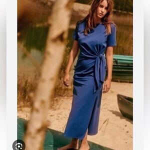 Sezane Pippa dress electric blue size Small